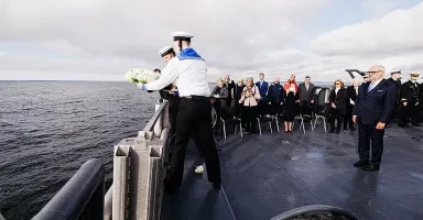 1944. aasta suurpõgenemise mälestustseremoonia Tallinna lahel