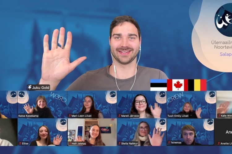 Josh Gold ja noordelegaadid zoomis (screenshot)