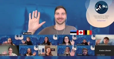 Josh Gold ja noordelegaadid zoomis (screenshot)