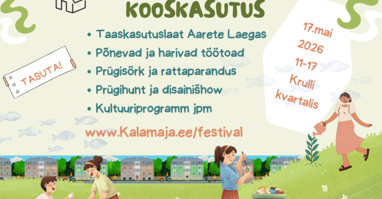 Kalamaja Taaskasutusfestivali plakat