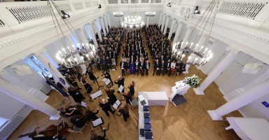 Rahvusülikooli 106. aastapäeva aktus. Autor/Allikas: Andres Tennus