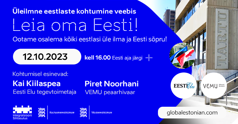 Find your own Estonia! Join an online meeting of global Estonians