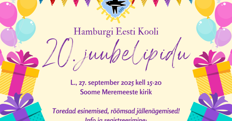 Hamburgi Eesti Kooli 20. juubelipeo kutse