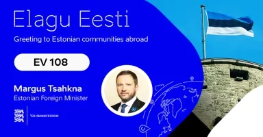 EV 108 video greeting from the Foreign Minister to Estonian communities abroad